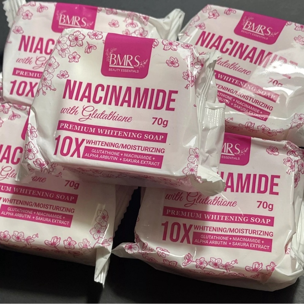 5x BMRS Niacinamide with Glutathione Premium Brightening Soap (70g each)